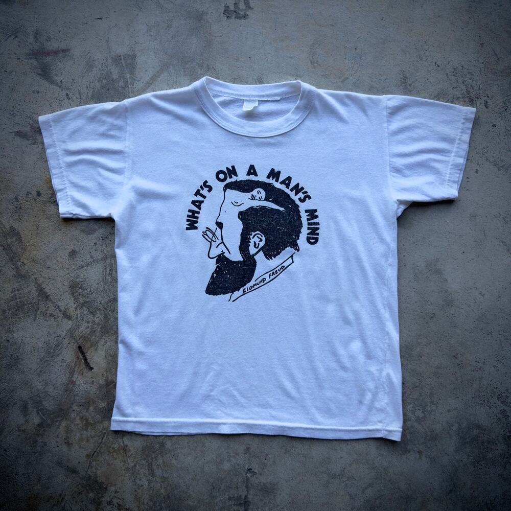 Rare Vintage 80s Sigmund Freud What's On A Man's Mind Tee M